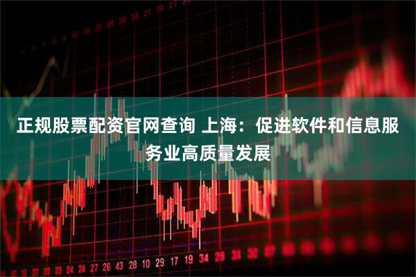 正规股票配资官网查询 上海：促进软件和信息服务业高质量发展